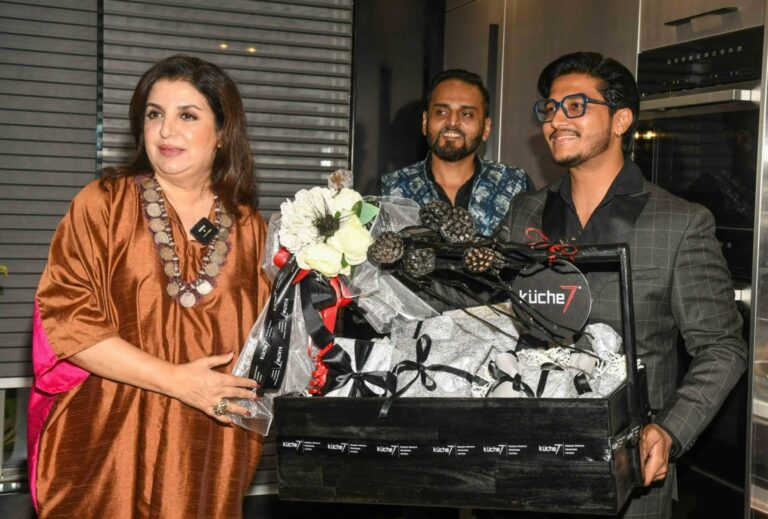 Farah Khan with Naeem Chauhan during Kuche7 Store Experience Store Launch in Mumbai