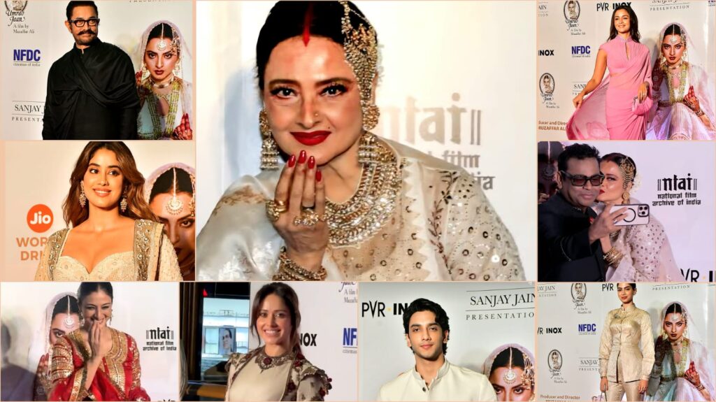 Rekha Shines at Umrao Jaan’s Grand Screening in Mumbai Ahead of Its Re-Release with PVR INOX