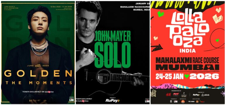 Crowd at Mumbai music concert 2026 – Jung Kook exhibition, John Mayer live, Lollapalooza India