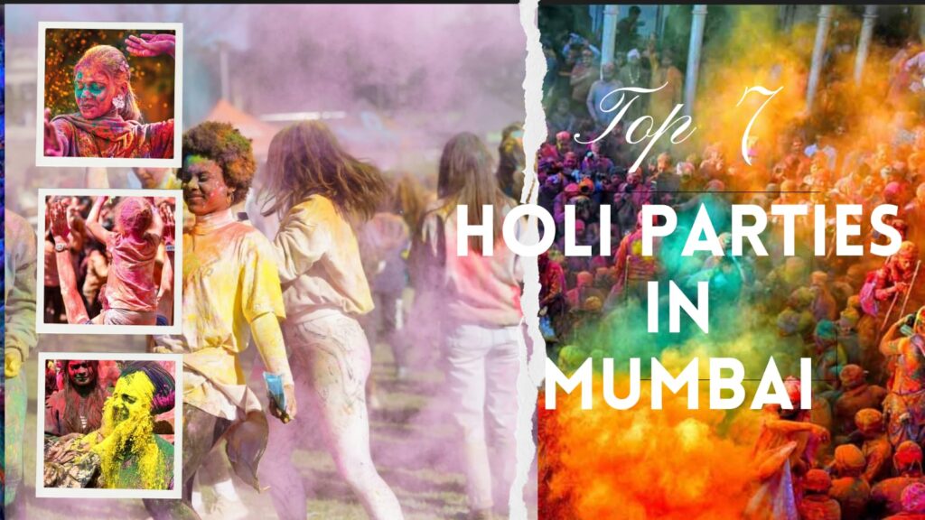 Holi 2026 Mumbai celebration with vibrant colours and music festival crowd