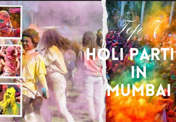 Holi 2026 Mumbai celebration with vibrant colours and music festival crowd