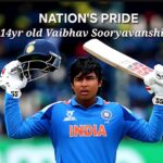Vaibhav Suryavanshi celebrates after scoring 175 in the U19 World Cup final for India