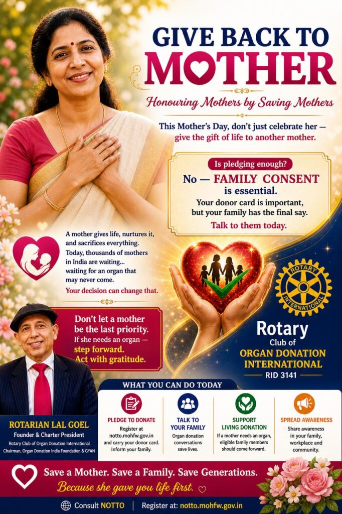 Honouring Mothers by Saving Mothers — A Call to Pledge Organ Donation