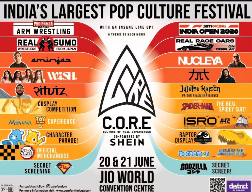 india's largest pop culture festival CORE