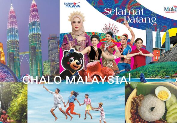 CHALO MALAYSIA Tourism Malaysia campaign on Mumbai Metro Line 1 promoting Malaysia travel