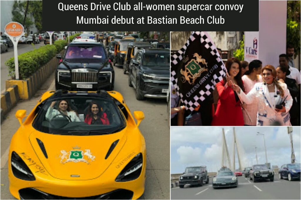 Queens Drive Club all-women supercar convoy Mumbai debut at Bastian Beach Club Juhu September 2026"