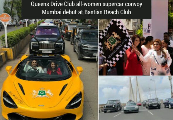 Queens Drive Club all-women supercar convoy Mumbai debut at Bastian Beach Club Juhu September 2026"